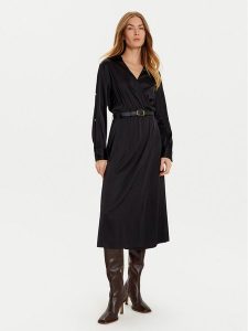 Liu Jo Sukienka codzienna WF4048 T3764 Czarny Regular Fit. Czarne kombinezony Liu Jo, na co dzień, bez wzorów, z wiskozy, bez kołnierzyka, bez ramiączek, proste. Za 619,99 zł.