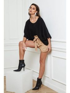 Joséfine Sweter "Lecce" w kolorze czarnym rozmiar: L. Czarne swetry oversize Joséfine, l, bez wzorów, z kaszmiru, bez ramiączek. Za 137,88 zł.