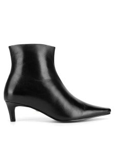 Gino Rossi Botki DALIA-116069 Czarny. Czarne botki Gino Rossi, bez wzorów, ze skóry, bez obcasa, na szpilce, bez zapięcia. Za 379,99 zł.