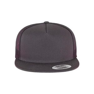 Czapka Flexfit Classique Trucker. Brązowe czapki FLEXFIT, bez wzorów, z bawełny. Za 52,70 zł.