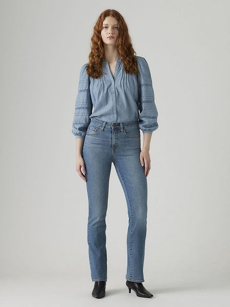 Levi's Dżinsy "725" - Bootcut fit - w kolorze niebieskim rozmiar: W28/L32. Niebieskie jeansy Levi's®, z aplikacjami. Za 224,95 zł.