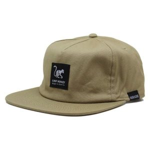 Czapka typu trucker – z płaskim daszkiem organiczna / dla dorosłych (piaskowy). Brązowe czapki SURF MONKEY, bez wzorów, z bawełny, sportowe. Za 139,95 zł.
