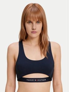 Tommy Hilfiger Góra od bikini UW0UW06359 Granatowy. Niebieskie bikini TOMMY HILFIGER, bez wzorów, z syntetyku. Za 189,99 zł.