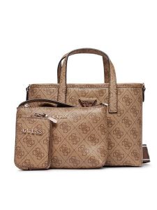 Guess Torebka Latona (SG) Mini-Bags HWSG92 11750 Beżowy. Brązowe torebki klasyczne Guess, z aplikacjami, ze skóry, bez dodatków. Za 339,99 zł.