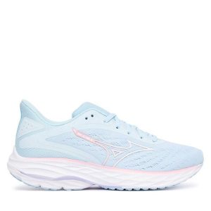 Buty do biegania Mizuno. Białe buty sportowe Mizuno, bez wzorów, bez zapięcia, do biegania, mizuno wave. Za 499,99 zł.