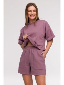 Be Wear Szorty dresowe w kolorze fioletowym rozmiar: L. Różowe szorty Be Wear, bez wzorów, z dresówki. Za 158,10 zł.