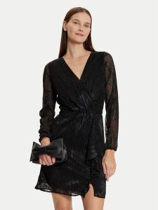 Morgan Sukienka koktajlowa 242-RNOYA.F Czarny Slim Fit. Czarne kombinezony Morgan, bez wzorów, z syntetyku, wizytowe, bez kołnierzyka, bez ramiączek. Za 239,99 zł.