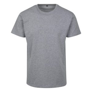 Koszulka Dla Dorosłych Unisex Basic Heather. Szare bluzki BUILD YOUR BRAND, m, bez wzorów, sportowe, bez kołnierzyka, bez ramiączek. Za 65,99 zł.