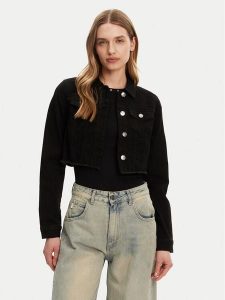ONLY Kurtka jeansowa Woder 15256098 Czarny Regular Fit. Czarne kurtki ONLY, l, bez wzorów, z bawełny, bez kaptura. Za 129,99 zł.