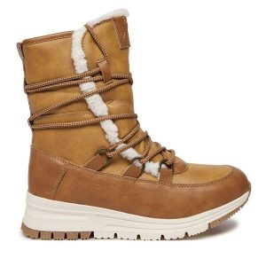 Śniegowce Kimberfeel. Brązowe buty zimowe Kimberfeel, bez obcasa, bez zapięcia. Za 549,99 zł.