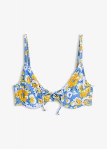 Biustonosz bikini na fiszbinach. Niebieskie bikini bonprix, bez wzorów. Za 69,99 zł.