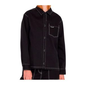 Koszula turystyczna damska Volcom Stone Kraft. Czarne koszule Volcom, s, bez wzorów, z bawełny, bez kołnierzyka, bez ramiączek. W wyprzedaży za 320,10 zł.