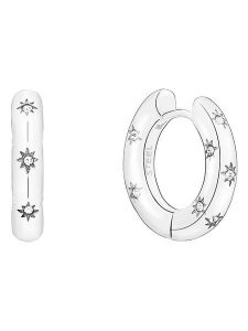 Tamaris Kolczyki-kreole z cyrkoniami rozmiar: onesize. Szare kolczyki Tamaris, z cyrkonią, ze stali. Za 160,96 zł.