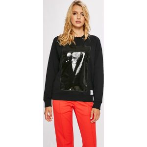 Calvin Klein Jeans - Bluza. Brązowe bluzy marki Calvin Klein Jeans, z nadrukiem, z bawełny. W wyprzedaży za 319,90 zł.