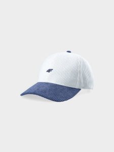 4F Czapka z daszkiem sztruksowa strapback uniseks - multikolor L/XL. Czapki 4f, bez wzorów, ze sztruksu, sportowe. W wyprzedaży za 39,99 zł.