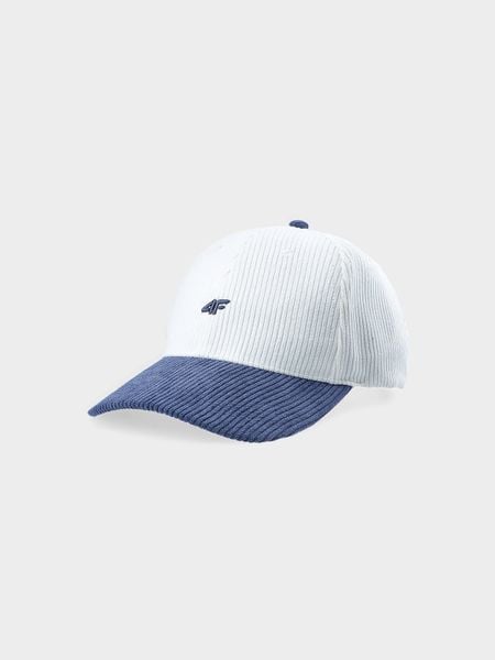 4F Czapka z daszkiem sztruksowa strapback uniseks - multikolor L/XL. Czapki 4f, bez wzorów, ze sztruksu, sportowe. W wyprzedaży za 39,99 zł.