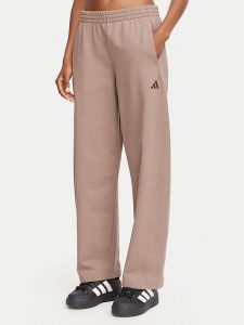 Adidas Spodnie dresowe Small Logo KV9838 Beżowy ciemny Barrel Fit. Brązowe spodnie dresowe ADIDAS, l, bez wzorów, z bawełny. Za 279,99 zł.
