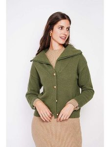 C& Jo Kardigan w kolorze khaki rozmiar: 34. Brązowe kardigany C& Jo. Za 121,99 zł.