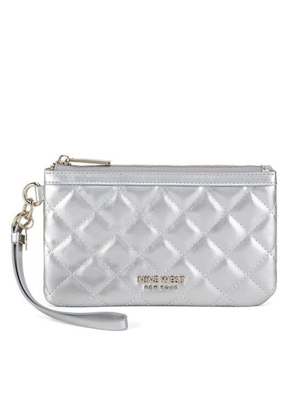 Nine West Torebka LILLA1 Srebrny. Szare torebki klasyczne Nine West, bez wzorów, bez dodatków. Za 99,99 zł.