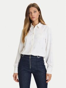 Guess Koszula W5BH80 W2982 Biały Regular Fit. Białe koszule Guess, xs, z aplikacjami, z syntetyku, bez kołnierzyka, bez ramiączek. Za 309,99 zł.