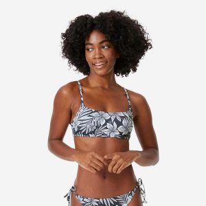 Góra kostiumu kąpielowego damska Roxy. Białe bikini Roxy, bez wzorów, z materiału. Za 129,99 zł.