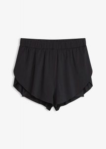 Szorty kąpielowe z szybkoschnącego materiału. Czarne bikini bonprix, bez wzorów. Za 92,99 zł.