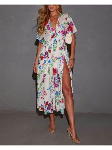 Milan Kiss Sukienka w kolorze kremowym rozmiar: XL. Brązowe sukienki Milan Kiss, xl, bez wzorów, bez kołnierzyka, bez ramiączek, midi. Za 167,28 zł.