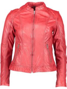 7eleven Skórzana kurtka "Colin" w kolorze czerwonym rozmiar: 42. Czerwone kurtki 7eleven, bez wzorów, z materiału, bez kaptura. Za 594,45 zł.