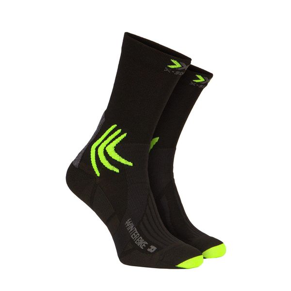 Skarpety rowerowe zimowe X-Socks WINTER BIKE 4.0. Czarne skarpetki X-Socks, bez wzorów. W wyprzedaży za 98,00 zł.