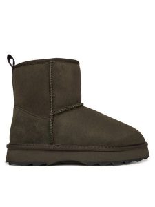 EMU Australia Śniegowce Sharky Mini W12434 Khaki. Brązowe buty zimowe EMU Australia, ze skóry, bez obcasa, bez zapięcia. Za 699,99 zł.