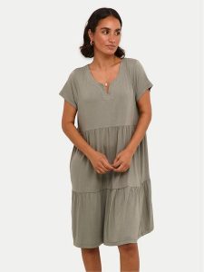 Kaffe Sukienka codzienna Petra 10504657 Szary Relaxed Fit. Szare kombinezony Kaffe, na co dzień, xs, bez wzorów, z wiskozy, bez kołnierzyka, bez ramiączek, proste. Za 279,99 zł.
