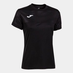 Koszulka do tenisa damska Joma Montreal. Czarne bluzki JOMA, xs, bez wzorów, sportowe, bez kołnierzyka, bez ramiączek. Za 55,99 zł.