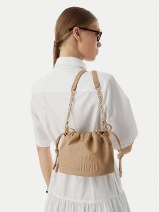 LOVE MOSCHINO Torebka JC4220PP0OKA0209 Beżowy. Brązowe torebki klasyczne LOVE MOSCHINO, bez wzorów, ze skóry, bez dodatków. Za 591,99 zł.
