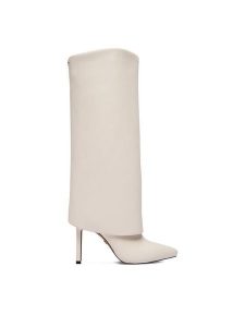Nine West Kozaki CEO-SAIDA-01 Écru. Kozaki Nine West, bez wzorów, z materiału, bez obcasa, na szpilce, bez zapięcia. Za 359,99 zł.