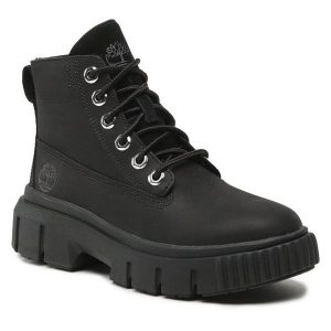 Trapery Timberland. Czarne buty zimowe Timberland, bez obcasa, bez zapięcia. Za 519,99 zł.