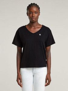 G-Star Koszulka w kolorze czarnym rozmiar: M. Czarne bluzki G-Star, m, bez wzorów, z bawełny, retro, bez kołnierzyka, bez ramiączek. Za 78,28 zł.