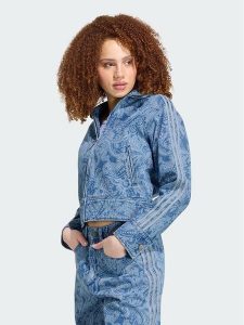 Adidas Kurtka jeansowa Liberty London Firebird Denim Tracktop KR6674 Niebieski Regular Fit. Niebieskie kurtki ADIDAS, s, bez wzorów, z bawełny, bez kaptura. Za 479,99 zł.