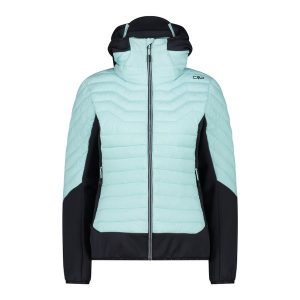 Kurtka damska turystyczna CMP 34Z2486. Czarne kurtki sportowe CMP, na zimę, l, bez wzorów, z puchu, bez kaptura, narciarskie. Za 596,40 zł.