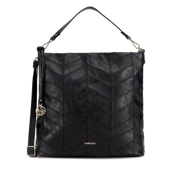 Torebka Lasocki. Czarne torebki klasyczne Lasocki, bez wzorów, bez dodatków. Za 219,99 zł.