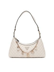 Guess Torebka Everlee HWEG86 79180 Écru. Torebki klasyczne Guess, z aplikacjami, ze skóry, bez dodatków. Za 639,99 zł.