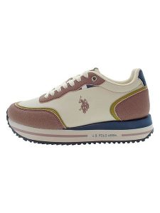 U.S. Polo Assn. Sneakersy w kolorze jasnoróżowo-granatowo-kremowym rozmiar: 37. Brązowe trampki U.S. Polo Assn., bez wzorów, bez zapięcia. Za 187,96 zł.