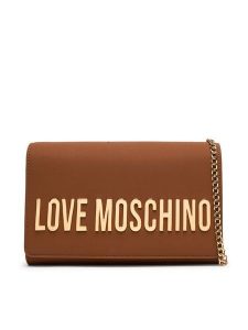 LOVE MOSCHINO Torebka JC4103PP1OKD0200 Brązowy. Brązowe torebki wieczorowe LOVE MOSCHINO, bez wzorów, ze skóry, bez dodatków. Za 699,99 zł.