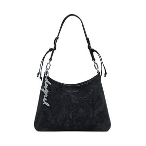 Torebka Desigual. Czarne torebki klasyczne Desigual, bez wzorów, bez dodatków. Za 259,99 zł.