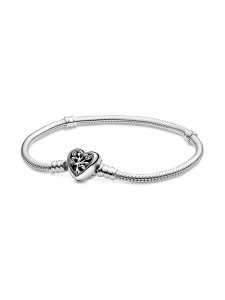 Pandora Srebrna bransoletka z cyrkoniami rozmiar: 18 cm. Szare bransoletki Pandora, z cyrkonią, srebrne. Za 288,45 zł.