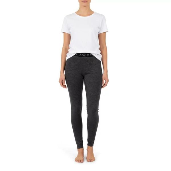 Damskie legginsy termoaktywne ze 100% wełny merynosów - Bjork 210. Szare legginsy FJORK MERINO, bez wzorów, z materiału. Za 289,00 zł.