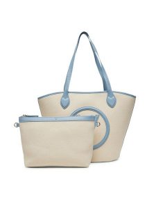 Valentino Torebka VBS7QO02CAN Écru. Białe torebki klasyczne Valentino, bez wzorów, z materiału, bez dodatków. Za 255,99 zł.