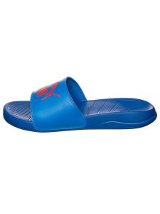 Puma Klapki "Popcat 20" w kolorze niebieskim rozmiar: 37. Niebieskie klapki Puma, bez wzorów, z otwartym noskiem, bez obcasa. Za 52,79 zł.
