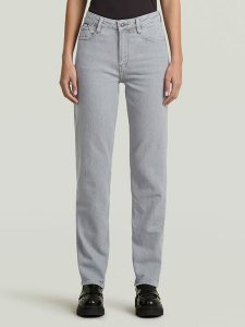 G-Star Dżinsy - Regular fit - w kolorze szarym rozmiar: W34/L32. Szare jeansy G-Star, z aplikacjami, ze skóry. Za 266,45 zł.