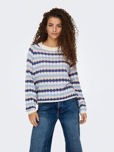 JDY Sweter ze wzorem rozmiar: XL. Swetry oversize JDY, xl, bez wzorów, ze splotem, bez ramiączek. Za 96,60 zł.