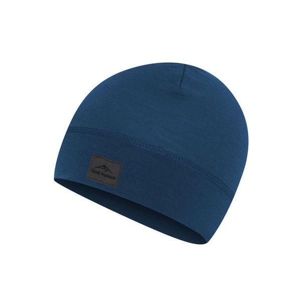 Czapka Beanie z wełny merynosa Unisex Fjord Nansen Light Merinoull. Niebieskie czapki Fjord Nansen, bez wzorów, z wełny. Za 92,82 zł.